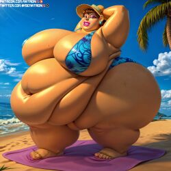 1girls 4k a_movie_of_eggs ai_generated bbw beach brown_hair chubby chubby_female fat fat_ass fat_butt female female_only highres hips hips_wider_than_shoulders huevocartoon huge_ass huge_breasts huge_hips human large_nipples lips lipstick massive_ass massive_breasts massive_butt massive_thighs matronai_(artist) mature mature_female mature_woman milf morbidly_obese morbidly_obese_female nipple_bulge nipples obese obese_female overweight overweight_female patreon patreon_username pinup senora_(una_pelicula_de_huevos) solo solo_focus ssbbw stable_diffusion swimsuit thick thick_ass thick_hips thick_legs thick_thighs twitter_username una_pelicula_de_huevos wide_hips woman