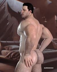 1boy animated armpit_hair ass ass_grab back back_muscles back_view bara batman batman_(series) bedroom bedroom_setting big_ass big_butt black_hair body_hair bruce_wayne bubble_ass bubble_butt daddy dark_hair dat_ass dc_comics dilf gay hairy hairy_armpits hairy_arms hairy_ass hairy_male hairy_thighs hand_on_ass hands_on_ass hands_on_own_ass human human_only light-skinned_male light_skin looking_back male male_focus male_only manly marukukokuo mature mature_male mp4 muscles muscular muscular_back muscular_male music naked nude nude_male older_male pecs pectorals realistic scar_across_eye solo solo_focus solo_male sound standing thick_ass thick_thighs video