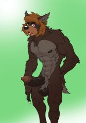 2018 abs anthro balls canid canine colored erection genitals hanna-barbera hi_res humanoid_genitalia humanoid_penis male male_only mammal muscular muscular_anthro muscular_male neck_tuft nipples pecs penis pubes scooby-doo scooby-doo!_and_the_reluctant_werewolf scooby-doo_(series) shaggy_rogers solo traditional_media_(artwork) tuft utx-shapeshifter vein veiny_penis were werecanid werecanine werewolf wolf