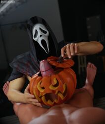 2boys dead_by_daylight erection gay ghostface halloween jack-o'-lantern male_focus male_only male_pov mask penis pov pov_male scream scream_(series) staramalor yaoi