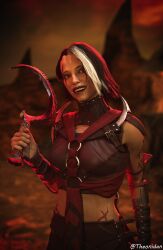 3d demon_girl happy mortal_kombat mortal_kombat_1_(2023) netherrealm_studios non-nude sareena sfw sickle solo theonidan