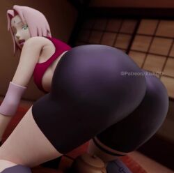 3d all_fours animated ass ass_clap ass_clapping ass_shake butt_clap butt_clapping buttjob_material cake dumptruck_ass fat_ass green_eyes huge_ass kishi looking_at_viewer naruto naruto_(series) naruto_shippuden pink_hair sakura_haruno solo spandex tagme thick_ass tongue_out twerking video voluptuous wide_hips