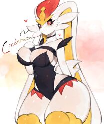 <3_eyes anthro ass big_ass big_breasts big_thighs breasts cinderace collar female female_only fur furry gigantic_ass gigantic_thighs heart heart-shaped_pupils huge_ass huge_breasts huge_thighs looking_at_viewer pokemon pokemon_(species) rabbit rabbit_ears rabbit_tail red_eyes tagme thick_hips thick_thighs thighs toge77789 togetoge white_body white_fur