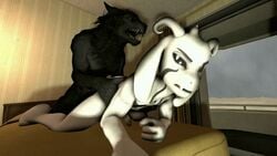 3d anal animated anthro asriel_dreemurr canine furry ice_wolf_(undertale) jiggly_plush male mammal penis sex skyrim source_filmmaker the_elder_scrolls undertale were werewolf yaoi