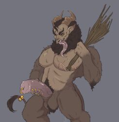 1boy anthro balls bara barazoku boner christmas demon demon_horns erection fangs furry horns krampus male male_only muscles muscular nipple_piercing nipples nude penis penis_piercing pointy_ears pubic_hair public_domain scar solo solo_male thotfulsuccubus tongue tongue_out