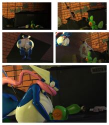 3d areolae comic greninja hearts hyper hyper_breasts male/female mudkip nipples pokemon pokemon_(species) rgtdwtbr source_filmmaker