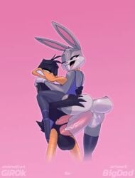 2023 2boys anal anal_sex anatid animated anseriform anthro anthro_on_anthro anthro_penetrated anthro_penetrating anthro_penetrating_anthro avian balls bedroom_eyes big_balls big_penis bigdad bird bodily_fluids bugs_bunny clothed clothing collaboration crossdressing daffy_duck digital_media_(artwork) dress duck duo eyelashes femboy gay genital_fluids genitals girly girok gloves handwear high_framerate lagomorph leg_grab legwear leporid long_eyelashes looking_pleasured looney_tunes male male/male male_penetrated male_penetrating male_penetrating_male mammal narrowed_eyes no_sound penetration penile penile_penetration penis penis_in_ass rabbit seductive sex short_playtime simple_background sweat sweatdrop tagme thigh_grab thigh_highs vein veiny_penis video warner_brothers yaoi