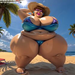 1girls 4k a_movie_of_eggs ai_generated bbw beach brown_hair chubby chubby_female fat fat_ass fat_butt female female_only highres hips hips_wider_than_shoulders huevocartoon huge_ass huge_breasts huge_hips human large_nipples lips lipstick massive_ass massive_breasts massive_butt massive_thighs matronai_(artist) mature mature_female mature_woman milf morbidly_obese morbidly_obese_female nipple_bulge nipples obese obese_female overweight overweight_female patreon patreon_username pinup senora_(una_pelicula_de_huevos) solo solo_focus ssbbw stable_diffusion swimsuit thick thick_ass thick_hips thick_legs thick_thighs twitter_username una_pelicula_de_huevos wide_hips woman