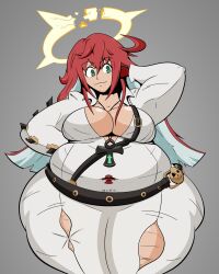 bbw belly_overhang big_belly big_breasts big_female chubby chubby_female fat fat_ass fat_female fat_fetish fat_girl fat_woman fatty genpis_chong guilty_gear guilty_gear_strive jack-o'_valentine large_female lordofgee obese obese_female overweight overweight_female plump pork_chop ripped_pants thick_thighs weight_gain