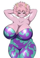 ashido_mina boku_no_hero_academia breasts busty codeyumi curvy curvy_female curvy_figure female horns huge_breasts huge_thighs large_breasts legs my_hero_academia pink_hair purple_skin seductive seductive_eyes seductive_look seductive_pose seductive_smile solo solo_female suit thick_thighs thighs voluptuous voluptuous_female