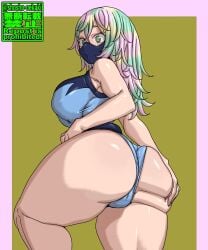 1girls ass big_ass big_butt blue_leotard bubble_butt curvy curvy_female curvy_figure fat_ass female female_human female_only hagakure_tooru_(visible) hero_outfit_(mha) human large_ass leotard looking_at_viewer looking_back multicolored_hair my_hero_academia shosho_oekaki solo solo_female solo_focus superhero_costume superheroine thick_thighs thighs thunder_thighs tooru_hagakure tooru_hagakure_(visible) voluptuous voluptuous_female
