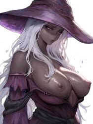 big_breasts big_nipples blimaxxx blush breasts elden_ring female female_focus female_only high_resolution huge_breasts large_breasts long_hair looking_at_viewer naked nipples nude nude_female recluse_(nightreign) uncensored