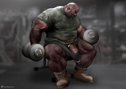 big_legs big_muscles brute_by_simon bulge gym_clothes hairy