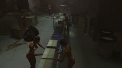 black_female black_hair black_skin drugs ebony female hitman hitman_blood_money io-interactive mask white_bikini