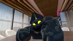 3d 3d_(artwork) alien alien_girl chubby chubby_cheeks chubby_female dark_blue_body fat fat_female fat_fetish female female_focus female_only fetish laying_on_stomach laying_on_table lying_on_stomach lying_on_table overweight overweight_female solo solo_female solo_focus vr vr_media vrc vrchat vrchat_avatar vrchat_media vrchat_model weight_gain weight_gain_female yellow_eyes yosioka_san