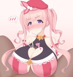 alternate_version_available breasts cum cumming ejaculation female huge_breasts nipple_bulge orgasm paizuri princess_connect! tagu_hblabe textless tsumugi_(princess_connect!)