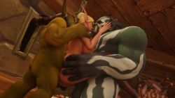 1girls 2boys 3d anal anal_sex anal_sex big_breasts big_penis blizzard_entertainment blonde_hair blood_elf double_penetration female goblin goblin_(warcraft) green_skin interspecies light-skinned_female light_skin male morilymory nipple_piercing nipple_rings nude orc orc_(warcraft) original_character sarisia_sunfeast sex thick_thighs thighhighs vaginal_penetration vaginal_penetration vaginal_sex voluptuous voluptuous_female warcraft wide_hips world_of_warcraft