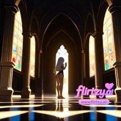 ai_assisted ai_generated barefoot blurry female flirtzy.ai long_hair panties solo underwear