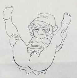 1girls anus ass bottomless female pussy ren_alder sketch tagme tambry_(foursnail)