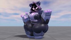 1girls 2025 3d 3d_(artwork) 3d_artwork baseplate breasts caffinatedbuns female fortnite fortnite:_battle_royale furry image raven_team_leader roblox robloxian standing tagme thick_thighs thighs