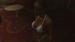 black_female black_hair black_skin breasts ebony female hitman hitman_blood_money io-interactive white_bikini