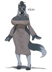 big_breasts breasts cleavage female furry huge_breasts janjin192 tagme thick_thighs wide_hips