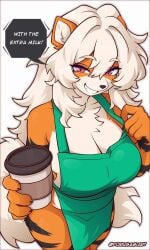 arcanine big_breasts breasts cleavage female furry huge_breasts pokemon pokemon_(species) tagme thick_thighs wide_hips yorusagi