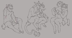 absinthe_(thesphur) absurd_res anthro bite bovid bruised caprine duo equid equine genitals goat grabbing_chest hi_res hoof_hands hooves horn kinksiyo male male/male mammal mythological_creature mythological_equine mythology olive_(thesphur) penis sheep solo thesphur_(thesphur) unicorn