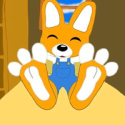 asian black_nose eddy_(pororo) feet fennec fox korean male male_only overalls pororo_the_little_penguin