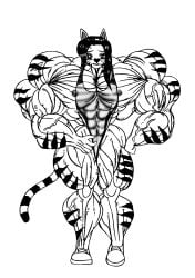 abs e19700 female hair muscular muscular_arms muscular_female muscular_legs muscular_thighs tail