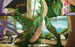 16:10 absurd_res anal anal_sex anus ass ass_up blowjob bodily_fluids cum cum_drip cum_in_ass cum_in_mouth cum_in_pussy cum_in_vagina cum_inside cum_on_face cum_pooling deepthroat double_penetration dragon dreyk-daro dripping erection european_mythology eye_roll fellatio female female_penetrated feral genital_fluids genitals green_body green_scales hi_res horn lake leaking_cum long_neck male male/female male_penetrating male_penetrating_female membrane_(anatomy) membranous_wings mythological_creature mythological_scalie mythology nature oral penetration penile penile_penetration penis penis_in_ass penis_in_pussy penis_in_vagina plant presenting presenting_hindquarters pussy raised_tail scales scalie sex spiked_tail spikes spikes_(anatomy) tail tongue tongue_out tree vaginal_penetration ventral_scales vulva western_dragon widescreen wings
