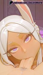 1boy 1girls 2025 2girls ai_generated animal_ears artist_name blowjob blowjob_face boku_no_hero_academia cock cum_in_mouth dark_skin deepthroat dick electroworld fellatio female hi_res high_quality high_resolution highres licking looking_at_viewer male mirko miruko multiple_girls my_hero_academia oral oral_sex patreon patreon_username penis pov rabbit_ears stable_diffusion straight sucking uncensored watermark