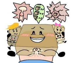animate_inanimate box box_(ii) cum cum_in_pussy cum_in_uterus female first_person_view grin human impregnation inanimate_insanity interspecies interspecies_impregnation living_object male_penetrating male_pov object_show object_shows penis pussy