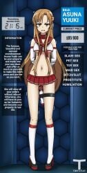 yuuki asuna from sword art online by tony x play