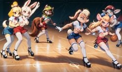 6+girls 6girls ai_assisted ai_generated animal_crossing basketball breast_grab breast_out bunny canine chip_'n_dale_rescue_rangers crossover deadlock dota_2 female flatcap gadget_hackwrench gargoyle high_heels hongying_(wild_assault) hood hoodwink_(dota) isabelle_(animal_crossing) ivy_(deadlock) lola_bunny miniskirt mouse platform_heels schoolgirl schoolgirl_uniform shih_tzu space_jam squirrel stockings wild_assault