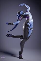 1girls 2025 3d alternate_version_available amelie_lacroix areolae arm_tattoo black_nail_polish blue_hair braid braided_hair braided_ponytail breasts breasts_out female female_only fingerless_gloves full_body functionally_nude functionally_nude_female glove high_heel_boots high_heels image_set knee_high_boots kneehigh_boots legs_apart long_hair looking_up medium_breasts mound_of_venus nail_polish navel nipples nude nude_female nude_version_available overwatch overwatch_2 painted_nails ponytail pussy pussy_peek ripped_bodysuit simple_background skinny skinny_female solo standing thigh_strap useless_clothing very_long_hair visor vizor widowmaker xieangel