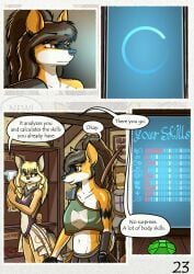 animated animated_comic anthro blonde_hair blue_eyes brown_hair canid canine canis comic domestic_dog fantasy female fox fur german_spitz grace_o'malley hair hi_res large_spitz long_hair madlaine_mckraven mammal medieval red_eyes short_playtime spitz the_quest_for_quests tqfq white_body white_fur yellow_body yellow_fur zaiksmckraven