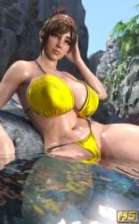 1girls 2025 3d 3d_(artwork) artist_logo artist_signature big_breasts bikini breasts brown_hair busty capcom cleavage color colored curvaceous curves curvy curvy_body curvy_female curvy_figure curvy_hips full_color hagiwara_studio huge_breasts large_breasts light-skinned_female light_skin monster_hunter monster_hunter_world naughty seductive the_handler titties video_game video_game_character video_game_franchise video_games wet wet_body