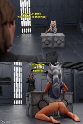 ahsoka_tano alien alien_girl alien_humanoid blue_eyes caught caught_masturbating caught_off_guard caught_while_cumming clone_wars hidden_vibrator jedi lightsaber_hilt lightsaber_in_pussy masturbating masturbating_while_watching masturbation no_panties no_pants no_underwear orange_skin star_wars