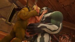 1girls 2boys 3d anal anal_sex anal_sex big_breasts big_penis blizzard_entertainment blonde_hair blood_elf cum cum_in_ass cum_in_pussy cum_in_pussy cum_inside double_penetration female goblin goblin_(warcraft) green_skin interspecies light-skinned_female light_skin male morilymory nipple_piercing nipple_rings nude orc orc_(warcraft) original_character sarisia_sunfeast sex thick_thighs thighhighs vaginal_penetration vaginal_penetration vaginal_sex voluptuous voluptuous_female warcraft wide_hips world_of_warcraft
