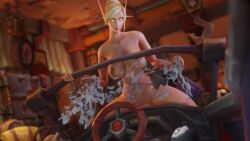 1girls 3d big_breasts blizzard_entertainment blonde_hair blood_elf female light-skinned_female light_skin morilymory nipple_piercing nipple_rings original_character sarisia_sunfeast stockings thick_thighs voluptuous voluptuous_female warcraft wide_hips world_of_warcraft