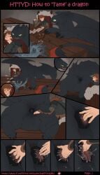 absurd_res anal anal_fingering anal_fluids anal_sex animal_genitalia anus ass backsack balls big_balls big_butt black_body black_scales bodily_fluids brown_hair comic dragon dreamworks duo european_mythology feral fingering fury_(httyd) genitals green_eyes green_sclera hair hi_res hiccup_horrendous_haddock_iii how_to_train_your_dragon huge_butt human human_on_feral interspecies larger_feral male male/male mammal mythological_creature mythological_scalie mythology night_fury penetration presenting presenting_hindquarters puffy_anus scales scalie size_difference smaller_human smaller_male staffkira2891 tail text thick_tail thick_thighs toothless url western_dragon wide_hips wings zoophilia