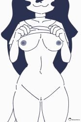 :3 aliasing anthro anthro_only belly_button big_thighs big_waist black_hair blank_background boobs_out bottomless breasts breasts_out cat_girl catgirl discolored_nipples eyeless_female female female_only front_pussy front_view holding_clothing holding_shirt jaggy_lines lifted_by_self linea_alba long_hair medium_breasts mimu_(rishmimu) monochrome navel navel_line nipples png pussy rishmimu shirt_lift shirt_up small_breasts smile smiling smiling_at_viewer smug smug_face smug_grin smug_smile solo thin thin_female top_lift vagina voider_(artist) voiderino voidovoiderino white_background white_fur stationary_boobs stationary_breasts dancing grin grinning_at_viewer grinning moving_hips animated animated_gif animated_image