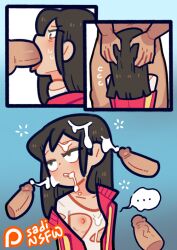 ... 1boy 1girl 3boys black_eyes black_hair blush breasts bukkake comic cum cum_in_mouth cum_on_body cum_on_clothes cum_on_hair cum_string disembodied_penis erection facial fellatio flying_sweatdrops hands_on_another's_head head_grab hetero irrumatio jacket long_hair multiple_boys nipples open_clothes open_jacket oral patreon_logo patreon_username penis red_jacket sadisticirony shirt small_breasts solo_focus spoken_ellipsis tagme tagme_(character) torn_clothes torn_shirt track_jacket uncensored