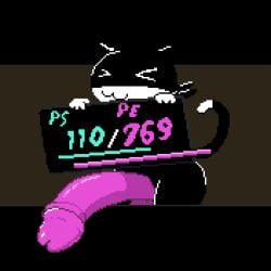 >_< animated anthro atlus balls big_balls big_butt big_penis black_body black_fur bouncing bouncing_balls bouncing_butt bouncing_penis butt cursor digital_media_(artwork) domestic_cat eyes_closed felid feline felis foreskin front_view fur gameplay_mechanics genitals gui happy health_bar huge_penis kerchief male male_only mammal mask megami_tensei morgana_(persona) mostly_nude multicolored_body multicolored_fur penis persona_(series) persona_5 pink_balls pink_penis pixel_(artwork) pixel_animation retracted_foreskin retracting_foreskin sega sharpbean shortstack shortstack_male small_but_hung smile solo tail tail_motion thick_thighs tuxedo_cat two_tone_body two_tone_fur white_body white_fur wide_hips