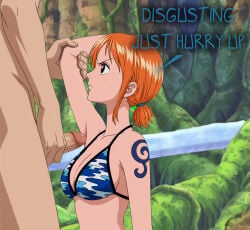 armpit_fetish armpit_sex armpits female male nami_(one_piece) one_piece teasing