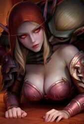 1male 2026 ai_generated animated armor armored_female dripping elf lying_on_side moaning on_side orc orced pale-skinned_female pale_skin passionate_sex penetration red_eyes shorter_than_10_seconds side_view sound stable_diffusion sunnari sylvanas_windrunner tagme video video_games wet_pussy white_hair world_of_warcraft
