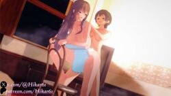 1boy 1boy1girl 1girls animated big_breasts big_penis brown_hair doki_doki_literature_club from_behind hikar61 hongcha03 koikatsu light-skinned_female long_hair moaning moaning_in_pleasure monika_(doki_doki_literature_club) naked naked_apron penis romantic_couple romantic_sex sex squirting straight tagme video