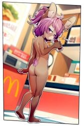 1girls 2024 5_fingers absurd_res alpha_channel anthro anthro_female anthro_only anthro_solo biped breasts butt completely_naked completely_naked_anthro completely_naked_female completely_nude completely_nude_anthro completely_nude_female container cotton_tail cub cup detailed_background digital_media_(artwork) domestic_rabbit drinking drinking_straw dwarf_rabbit eyebrows eyebrows_visible_through_hair eyelashes fast_food_restaurant feet female female_cub female_only fingers flat_chest flat_chested fur furry furry_female furry_only hair henryka_(hendric) hi_res holding_container holding_cup holding_object humanoid_feet humanoid_hands inner_ear_fluff lagomorph leporid logo looking_at_viewer looking_back looking_back_at_viewer mammal mcdonald's medium_hair naked naked_anthro naked_female nipples nub_tail nude nude_anthro nude_female oryctolagus pink_eyes pink_hair plantigrade public public_nudity puckered_lips rabbit rabbit_girl rabbit_tail rear_view restaurant sicmop slim slim_anthro slim_female small_breasts solo solo_anthro solo_female tail tuft url young young_anthro young_female