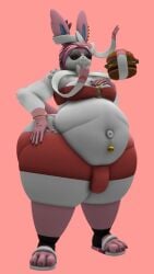 queenofthekabuto sam_(queenofthekabuto) furry busty_boy overweight bbm moobs penis big_penis bulge thick_thighs wide_hips sylveon pokemon_(species) pokemon eeveelution breasts big_breasts tagme